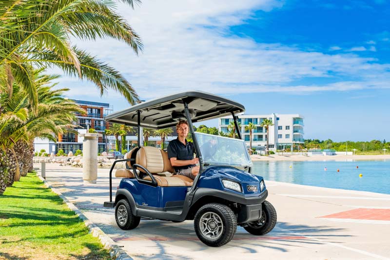 4 passenger golf cart for resort employee and guest transportation