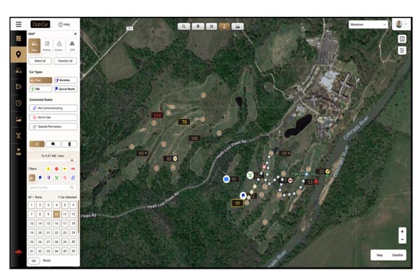 Golf car tracking for golf course operators