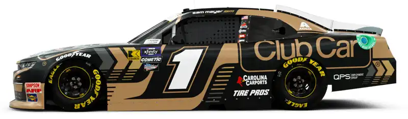 JR Motorsports car with Club Car sponsor